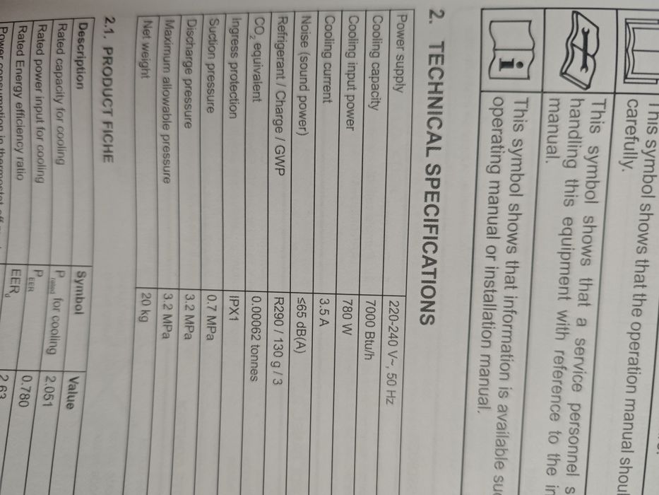 Aer condiționat mobil 7000BTU clasa A