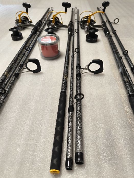 SET 3 Lansete Diamant Alb 3.60 4.0Lbs 3 Tronsoane + 3 Mulinete TFR 600