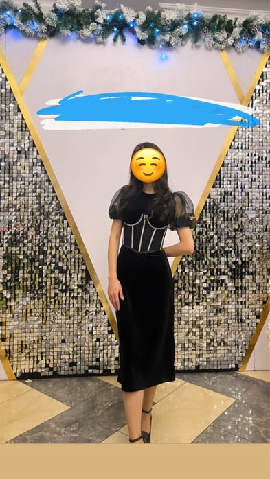 Продам чёрное женское платье.