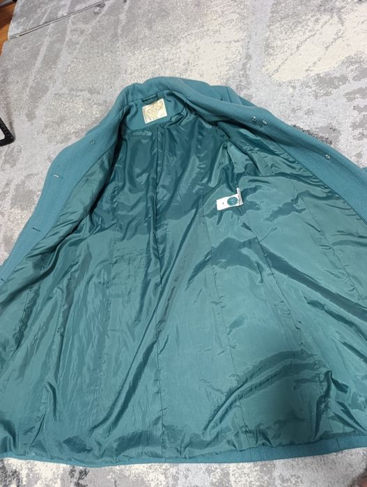 Palton verde turcoaz