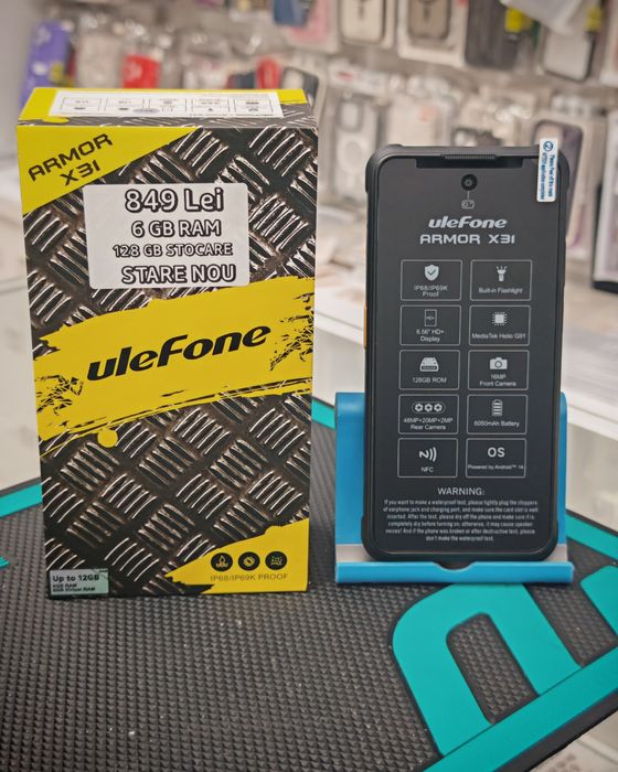 Ulefone Armor X31, 6/128 GB, Nou, 2 ani garanție
