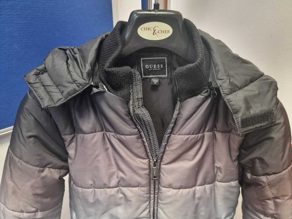 Geaca copii - GUESS KIDS unisex: vatelina si gluga detasabila-10 ani!