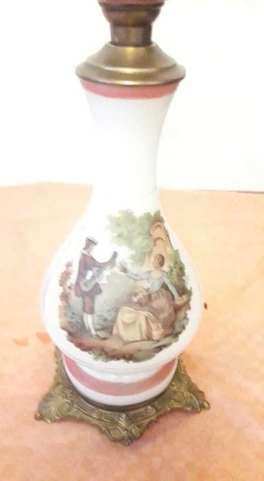 Lampa petrol din sticla pictura stil baroc