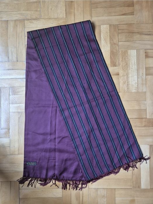 Eșarfă Lux reversibila Sir Richard, Lână + Mătase Pură, Made in Italy