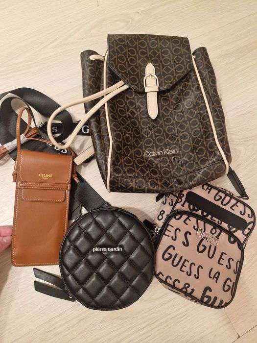 rucsac Calvin Klein + 3 genți cadou(Guess, pierre cardin, celine)