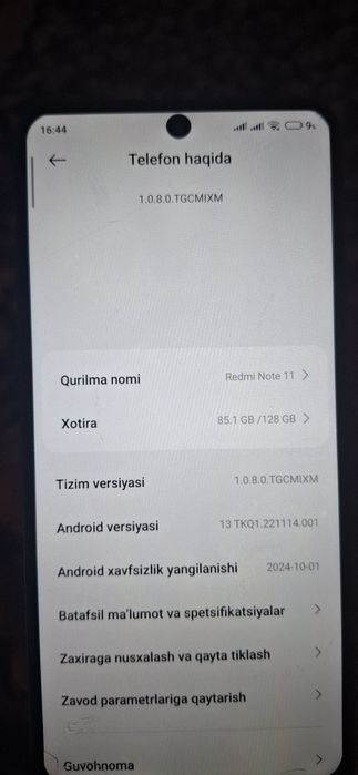 Redmi Note 11 Gb128