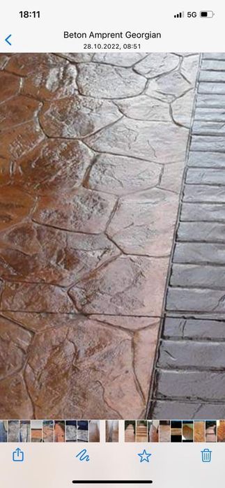 Arta ieftina model durabil beton amprentat/elicopterizat