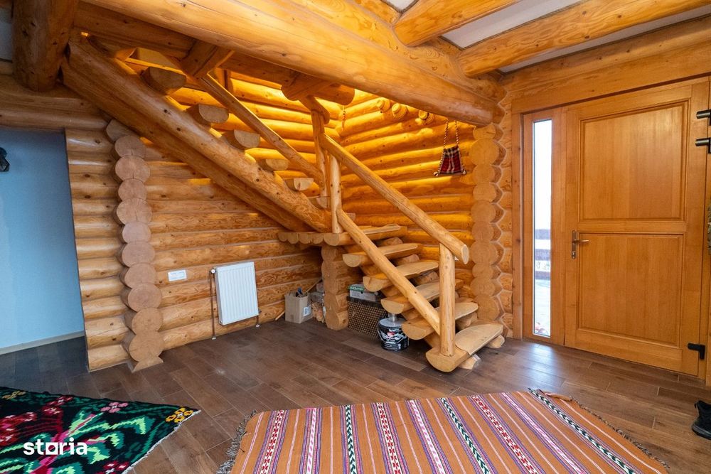 Casă premium din buștean,construită cu responsabilitate – 980 mp teren