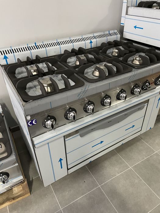 професионални газови котлони 6ца с ел.фурна