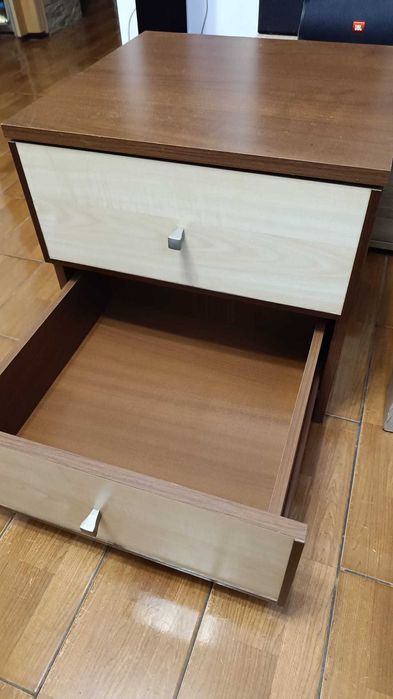 Set 2 noptierep in moderne, 45x45x45 cm, 2 sertare, stare bună