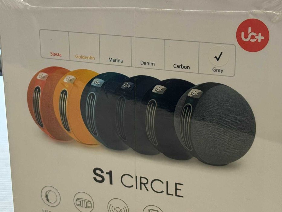 Преносим високоговорител UB+, модел S1 Circle, Bluetooth, Сива