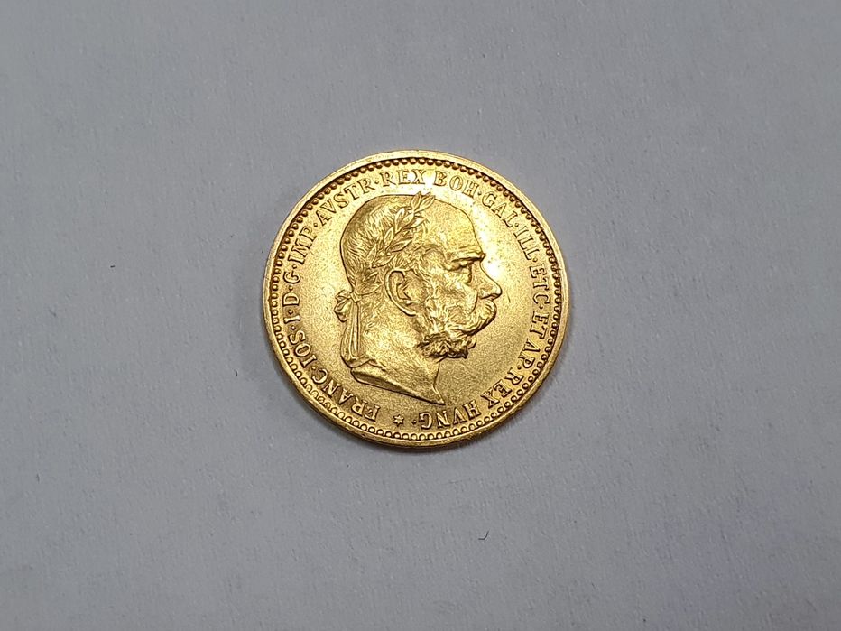 Monedă din aur 21,6k  10 Coroane, Franz Joseph I – 1905