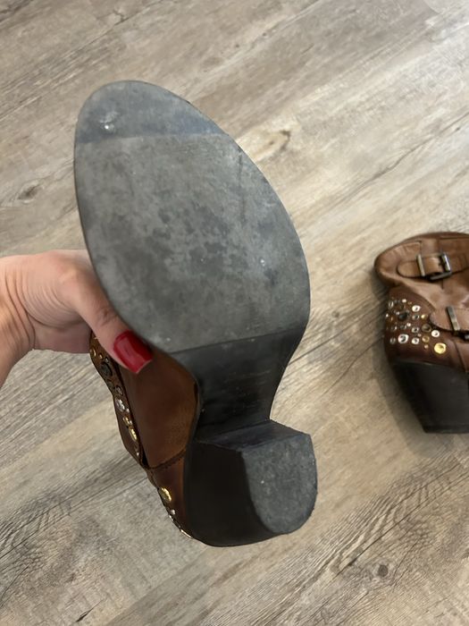 Botine de piele maro