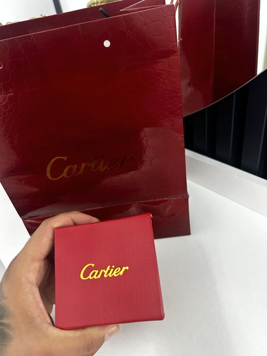 Ceas Cartier Santos model premium argintiu cutie cadou