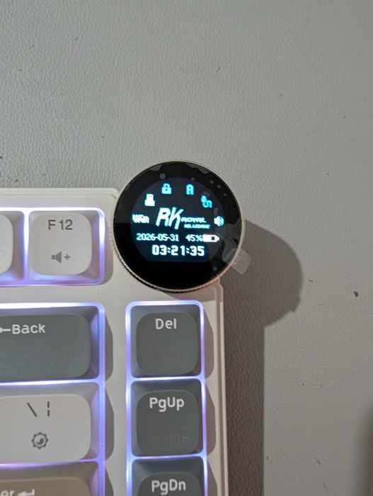 Tastatură Mecanică Low-Profile Royal Kludge RK N80, Ecran Smart, RGB, Tri-mode