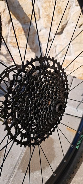 Set roti mtb Mach1 KLIXX de 29" cu cauciucuri, caseta si discuri