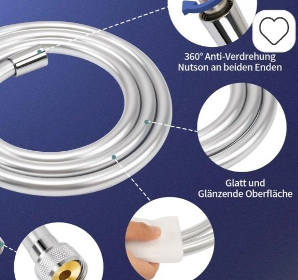 Furtun dus PVC 1,75m