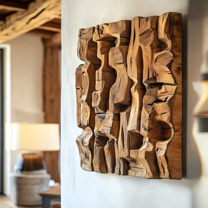 Стенен декор - пано от масивна дървесина по поръчка.