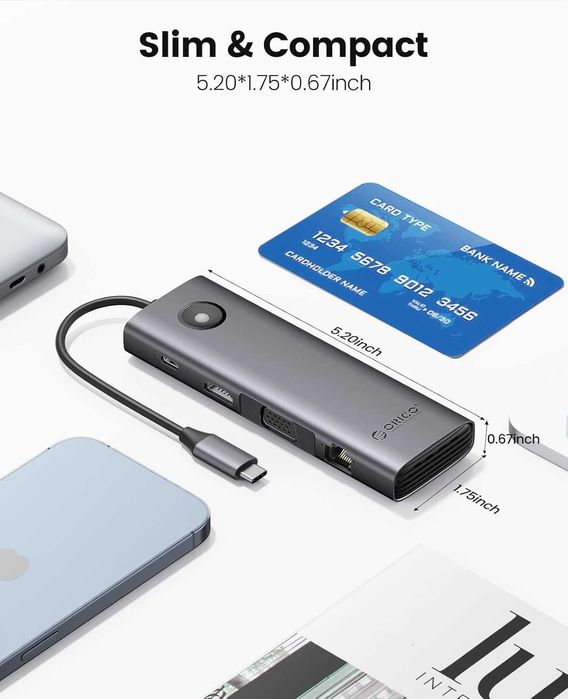 USB-С док-станция ORICO 10 в 1