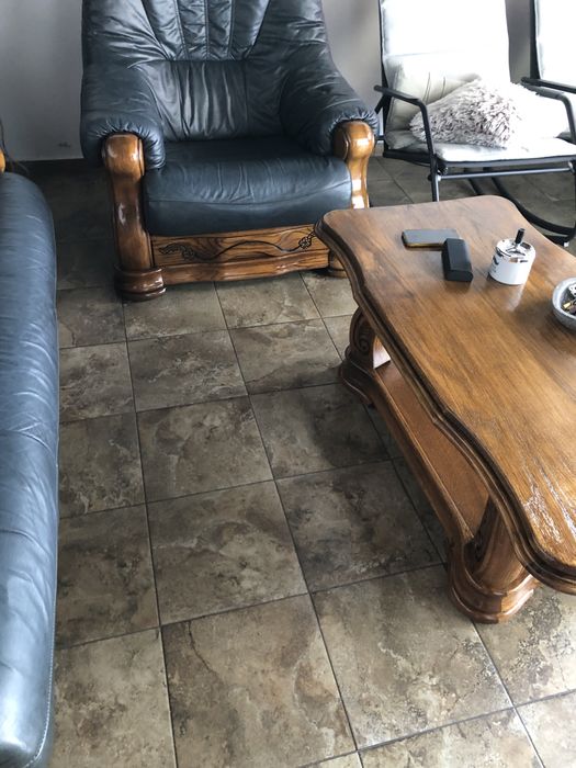 Set canapea din piele naturală