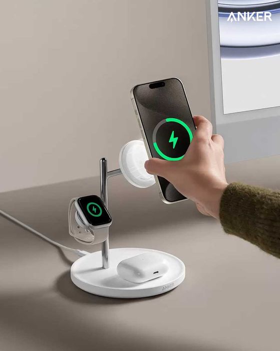 Беспроводная зарядка 3 в 1 Anker MagGo Wireless Charging Station