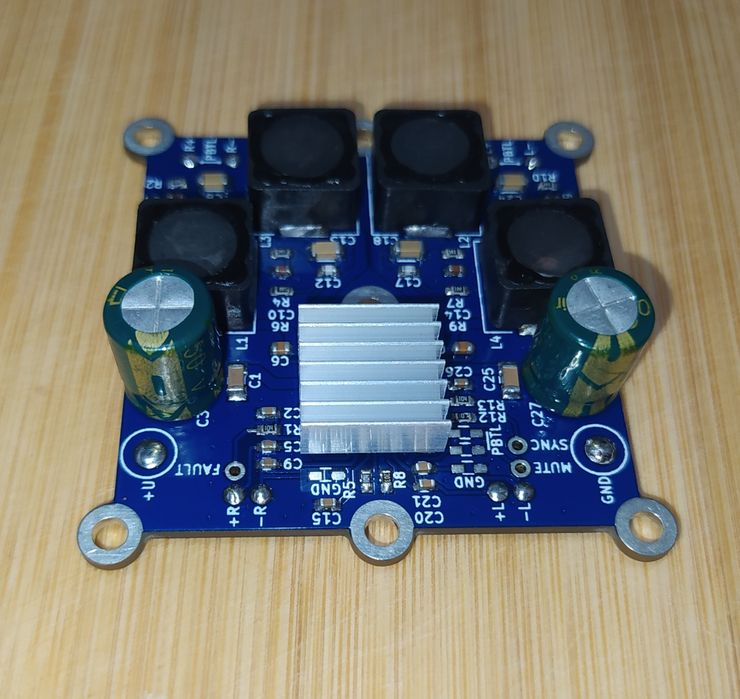 Мощный усилитель звука D-класса TPA3116D2 (50Вт х 2 или 100Вт)