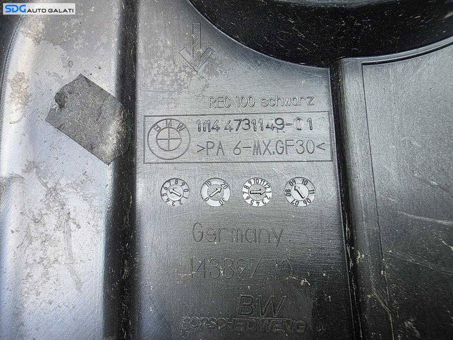 Capac Protectie Antifonare Motor BMW Seria 5 E60 E61 518 520 2.0 D N47 2007 - 2010 Cod 1114473114901 4731149 [D0821]