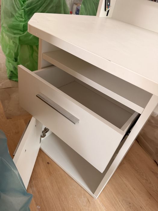 Birou alb Kring MDF cu lumina led