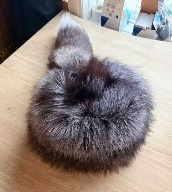 Шапка естествена кожа лисица