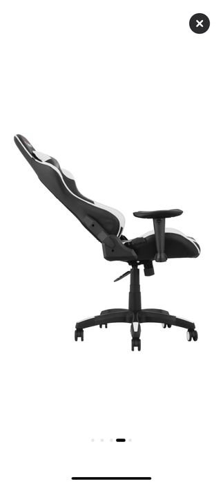 Стол gaming Kring Racer X, PU, Бял/Черен