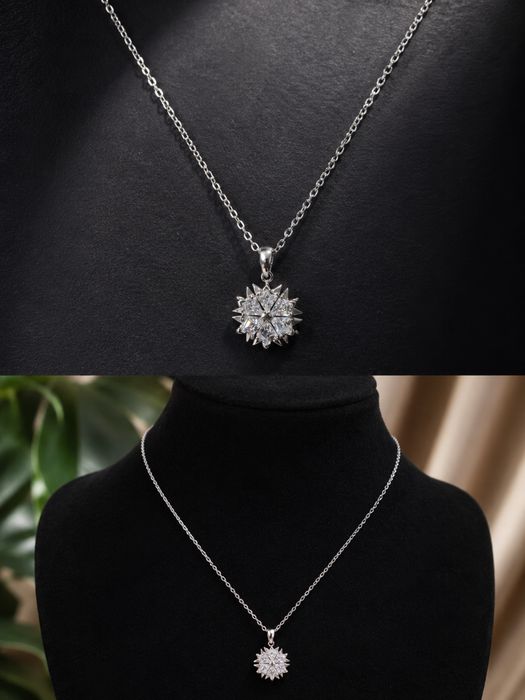 Lantisor SnowFlake Swarovki