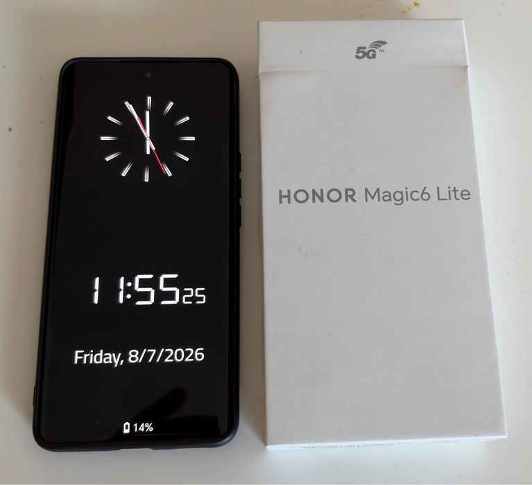 Honor Magic6 Lite 5G 256GB 8GB RAM Midnight Black – Ca Nou. Baterie 100% . Cutie originala