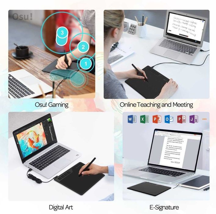 GAOMON S620 графичен таблет с писалка и 4 бутона