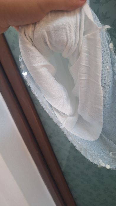 Pantaloni lungi cu paiete argintii  Noi (fără etichetă), mărime universala