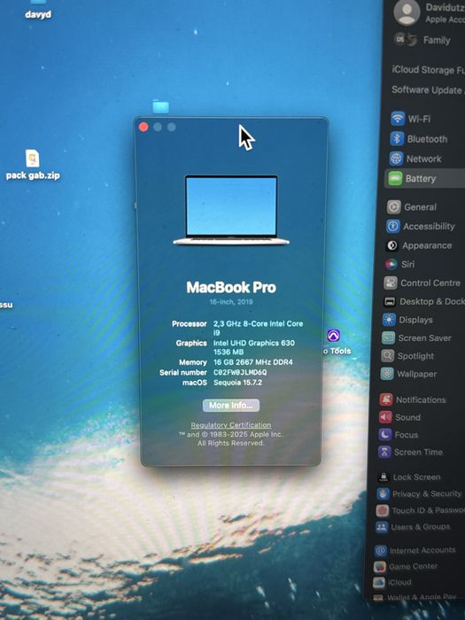 Macbook pro 16” i9 1tb 2019 touch bar i9 1TB space grey