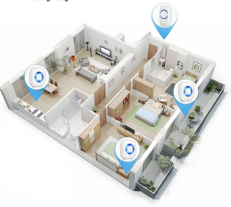 Безжчни LED звънци