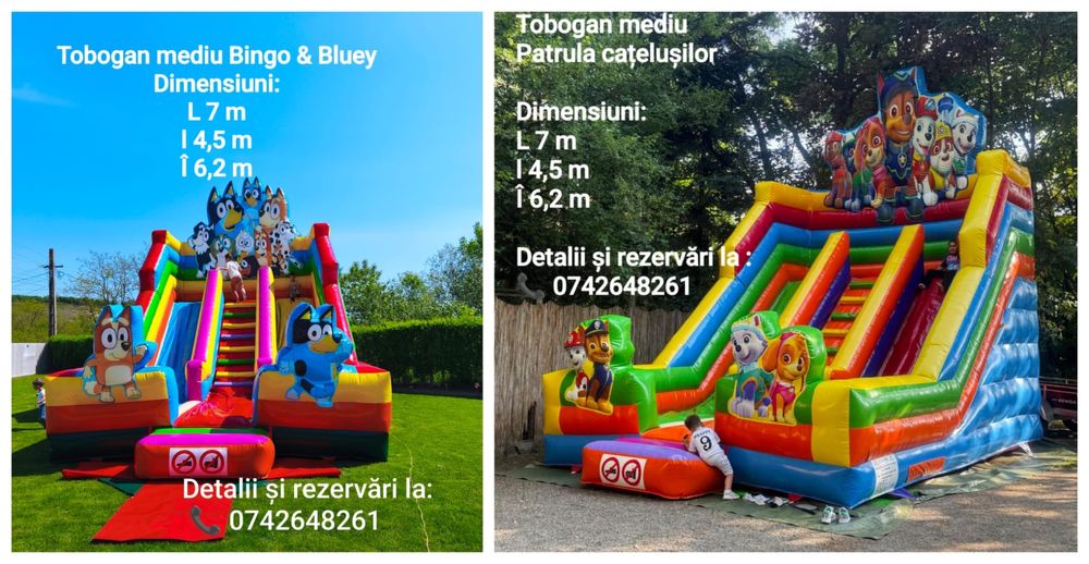 Tobogane gonflabile de închiriat