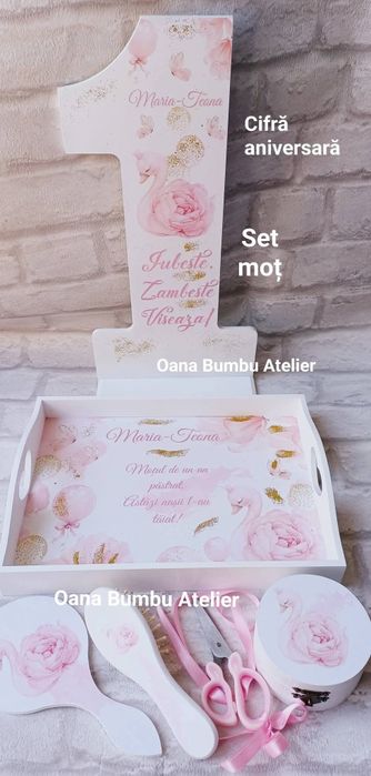 Set aniversar mot/ turta 1 anisor