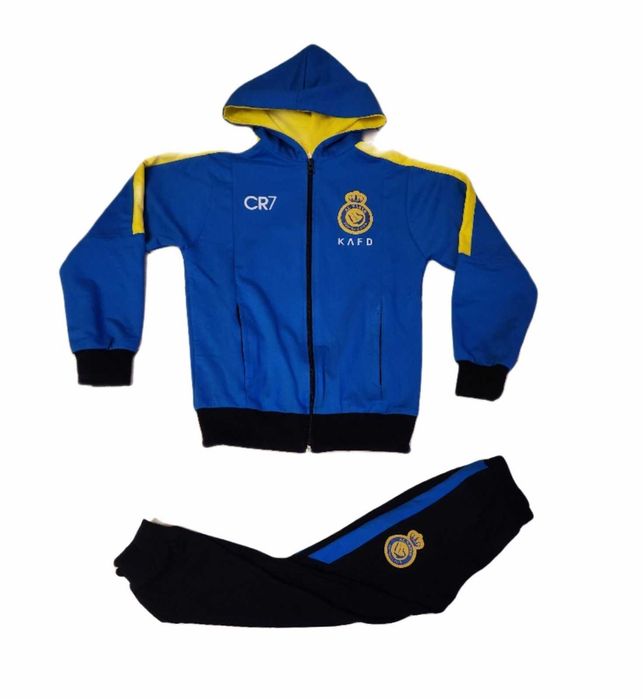 Детски Анцуг Роналдо с Качулка от 5 до 15г Футболен екип 2024 Промо