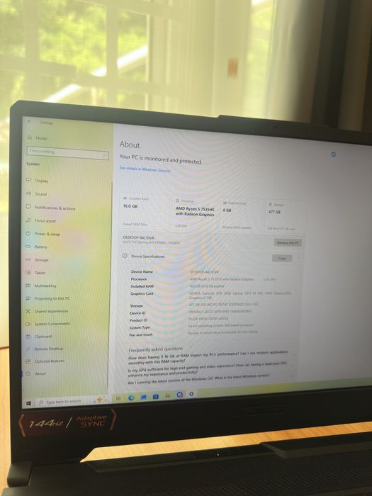 Vand laptop ASUS TUF GAMING A15