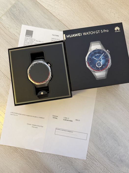 Smartwatch Huawei GT 5 Pro Titanium 46mm nou cu factura si garantie