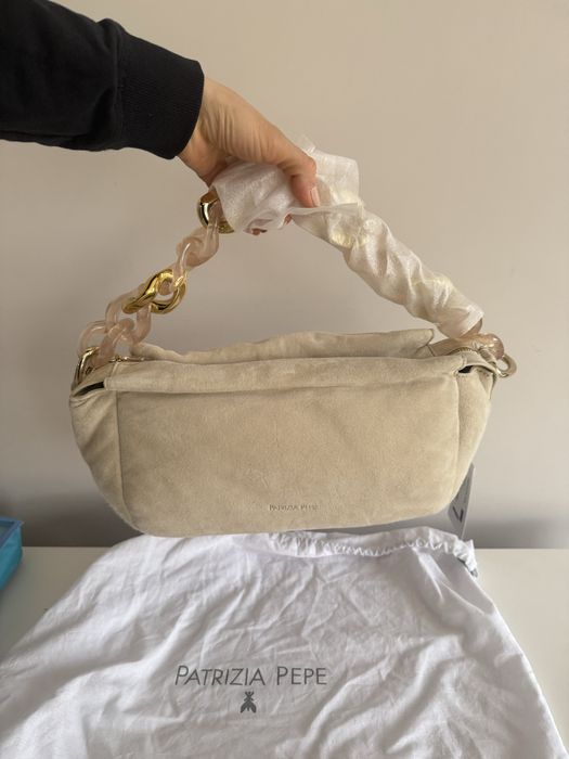 Patrizia Pepe чанта естествен велур нова