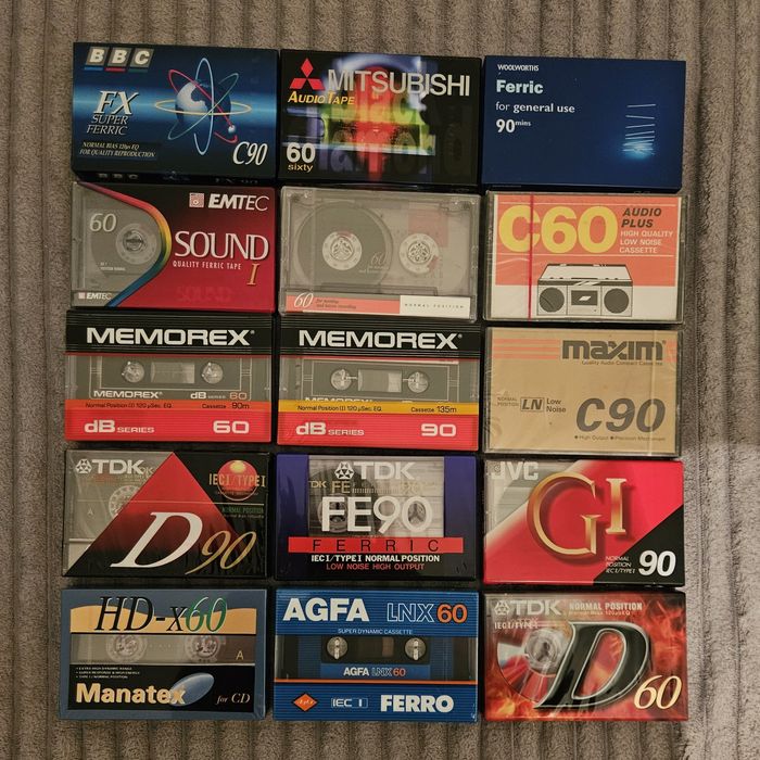 15 Casete Audio Noi TDK AGFA JVC BASF Memorex