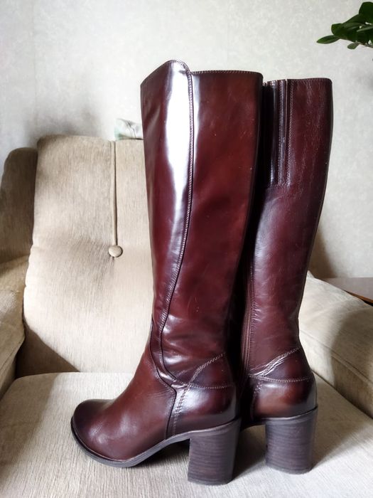 Сапоги осенние кожаные