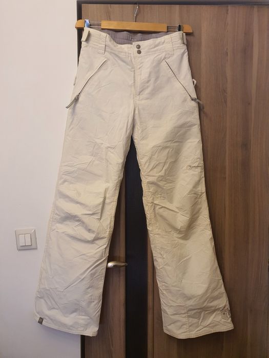 Pantaloni albi zăpadă, ski, snowboard. Pt fete mărime 176