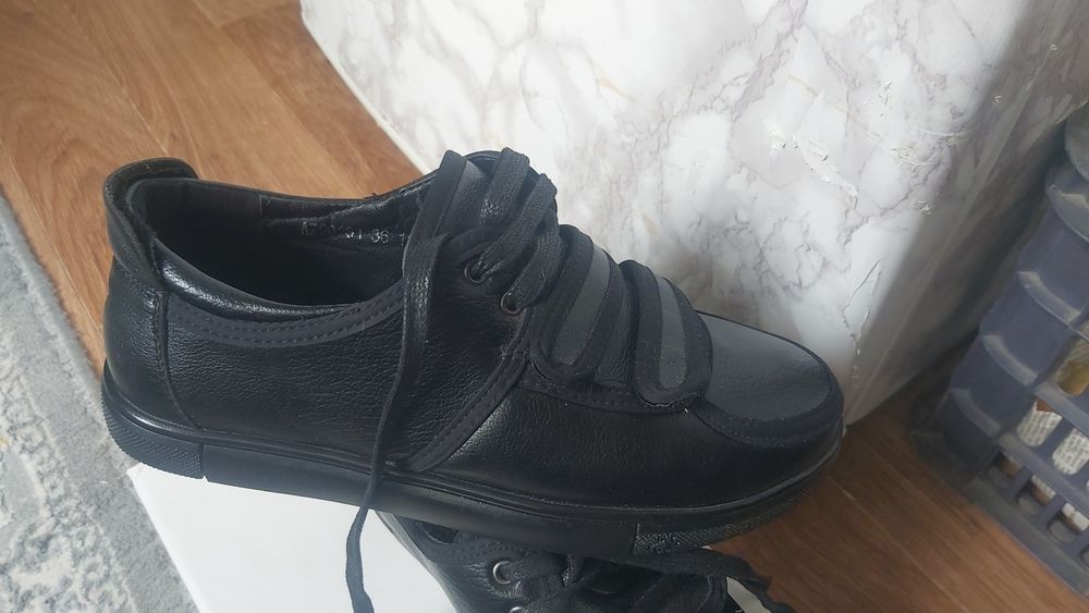 Чёрные мокасины на мальчика кожа