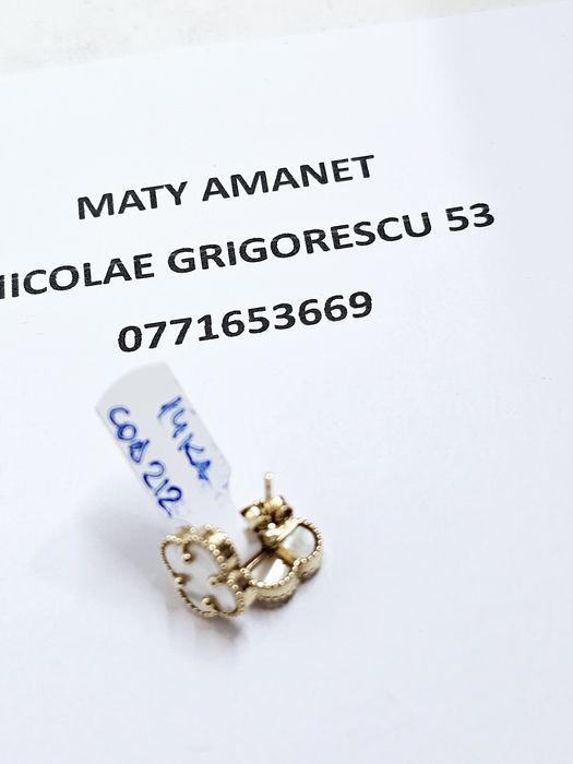 Maty Amanet cercei din aur 14 k 2.59 g cod 212