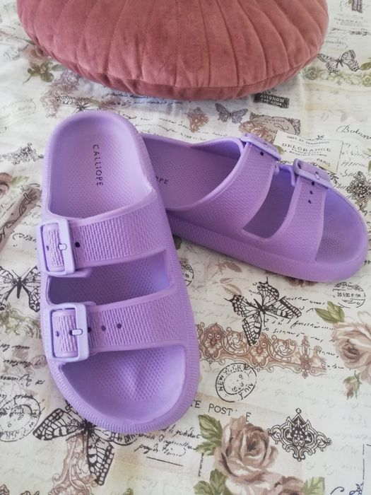 Страхотни дамски чехли на Calliope цвят лавандула