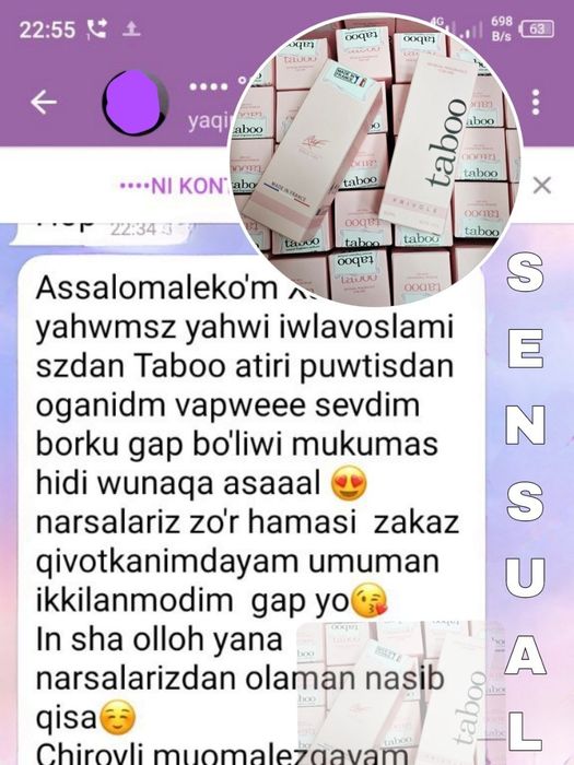 Taboo Ферамон духи, Feramon atr