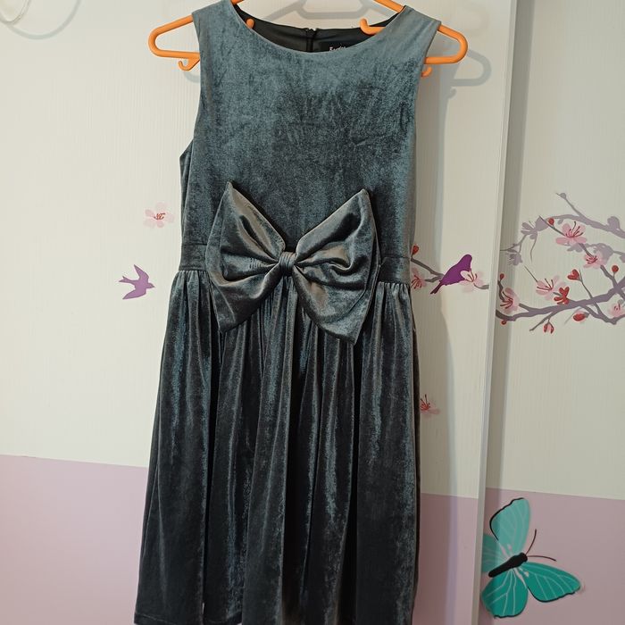 Rochie catifea gri 158